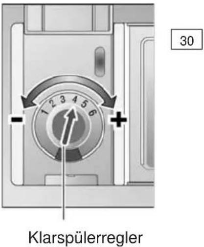 SIEMENS SE24E257EU - Zugabemenge für Klarspüler einstellen - 1