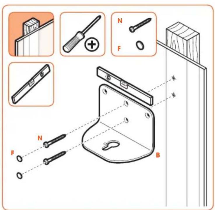 Technical diagram illustrating screw and nut assembly with labeled parts and exploded views