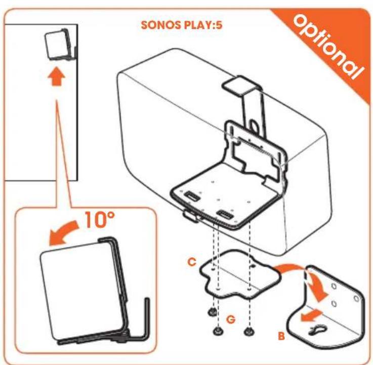 SONOS PLAY:5 OPTIONAL 10° C G B