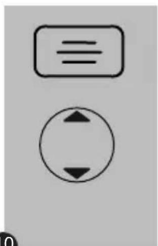 Simple diagram with two symbols: a rectangle containing three horizontal lines and a circle with bidirectional arrows below (no text or labels)