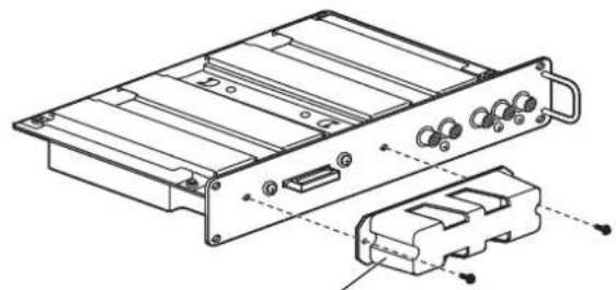PANASONIC TY-FB10WPE - Befestigen Sie die Schutzabdeckung der Funkkarte mit den beiden Schrauben. - 1