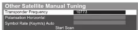 PANASONIC TX-P65VT30B - Set Other Sat. / Satellite channel manually [Manual Tuning] - 1