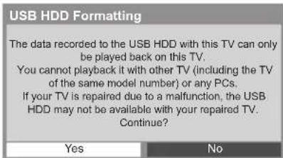 PANASONIC TX-P65VT30B - Select [Yes] to proceed - 1