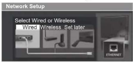 PANASONIC TX-P65VT30B - Select the network type - 1