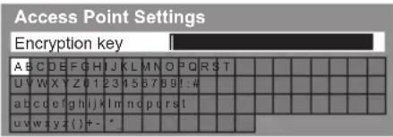 PANASONIC TX-P65VT30B - Enter the encryption key of the access point (Set characters one by one) - 1