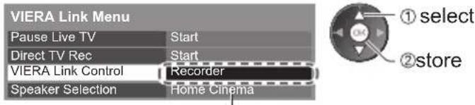 PANASONIC TX-P65VT30B - Select the equipment you want to access - 1
