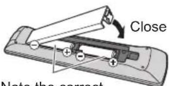PANASONIC TX-P65VT30B - Installing / removing remote's batteries - 2