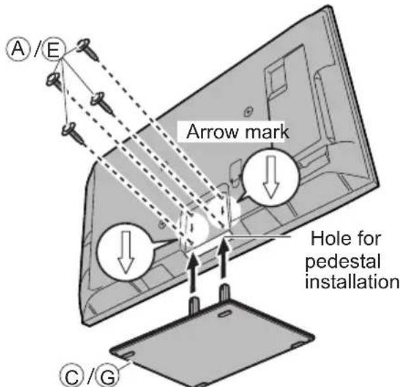 PANASONIC TX-P65VT30B - Securing the TV - 1