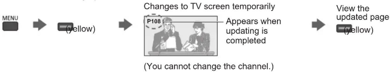 PANASONIC TX-P65VT30B - View the TV picture while searching for a teletext page - 1