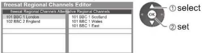 PANASONIC TX-P65VT30B - Select the channel you want to replace - 1