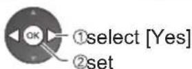 PANASONIC TX-P65VT30B - Select [Yes] to proceed - 6