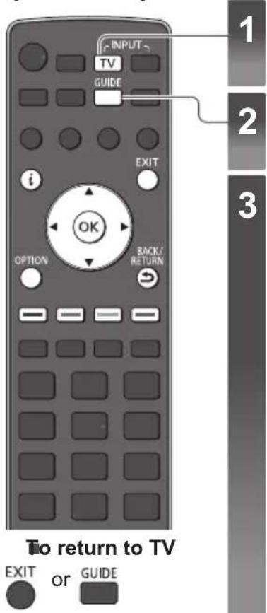PANASONIC TX-P65VT30B - Using TV Guide - 1