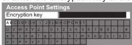 PANASONIC TX-P65VT30B - Enter the encryption key of the access point - 1