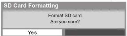 PANASONIC TX-P65VT30B - Confirmation of formatting SD Card - 1