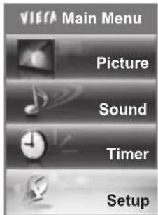 PANASONIC TX-P65VT30B - Select [Setup] - 1