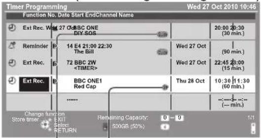 PANASONIC TX-P65VT30B - Guide link programming (Timer Programming from the TV Guide signal) UK only - 1