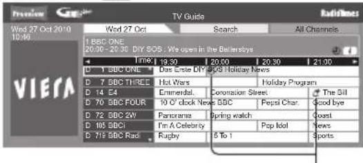 PANASONIC TX-P65VT30B - Guide link programming (Timer Programming from the TV Guide signal) UK only - 2