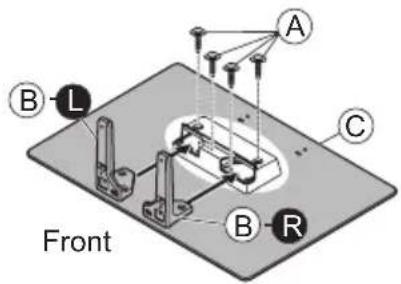 PANASONIC TX-P65VT30B - Assembling the pedestal - 1