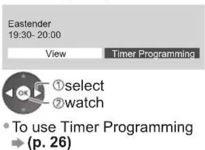 PANASONIC TX-P65VT30B - Select the genre and view TV Guide - 6