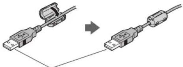 PANASONIC TX-P65VT30B - Close the ferrite core until it clicks - 1