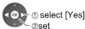 PANASONIC TX-P65VT30B - Select [Yes] to proceed - 5