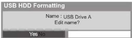 PANASONIC TX-P65VT30B - Confirmation of USB HDD name - 1