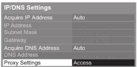 PANASONIC TX-P65VT30B - Select [Proxy Settings] and set the items - 1