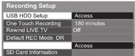 PANASONIC TX-P65VT30B - Select [USB HDD Setup] or [SD Card Formatting] and set - 1