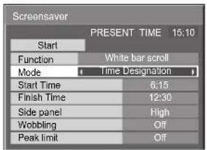 PANASONIC TH-58PH10BK - Setup of Screensaver Time - 1