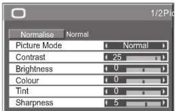 PANASONIC TH-58PH10BK - On-Screen Menu Displays - 1