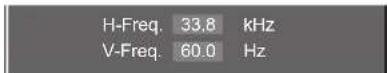 PANASONIC TH-58PH10BK - Displays the H (Horizontal) / V (Vertical) frequencies. - 1