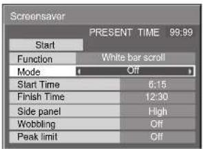 PANASONIC TH-58PH10BK - Setup of Screensaver Time - 3
