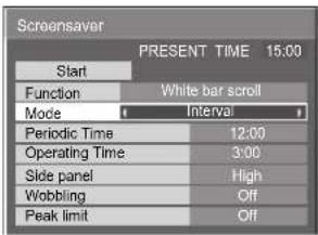 PANASONIC TH-58PH10BK - Setup of Screensaver Time - 2