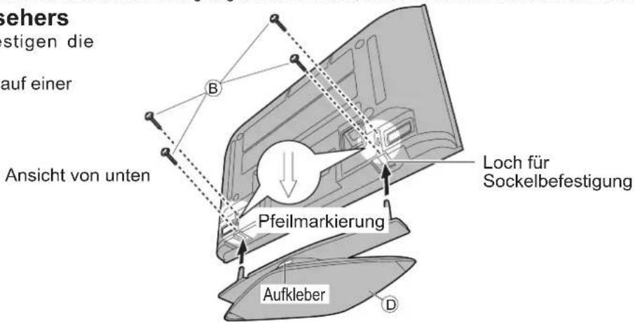 PANASONIC TH-50PV71FA - ■ Befestigen des Fernsehers - 1