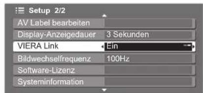 PANASONIC TH-50PV71FA - Wählen Sie „VIERA Link“ aus. - 1