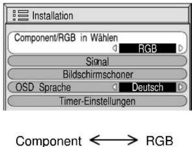 PANASONIC TH-50PHW5 - Wahl von Component/RGB IN Signalen - 5