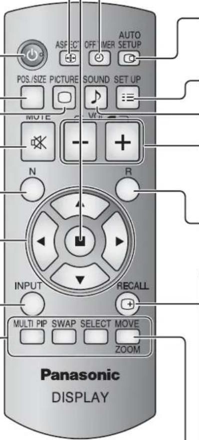 PANASONIC TH-50PH12EK - OFF TIMER-Taste - 2