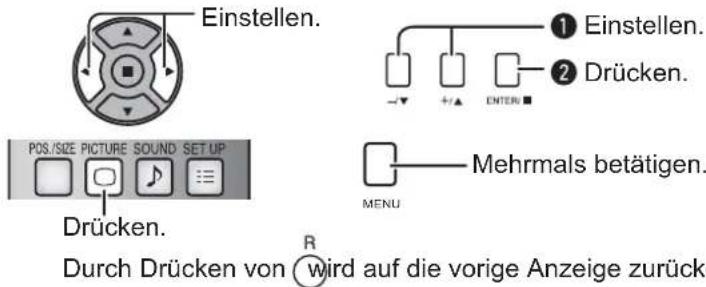 PANASONIC TH-50PH12EK - Rufen Sie die Menü-Anzeige auf. - 3