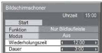 PANASONIC TH-50PH12EK - Einstellung der Zeit für den Bildschirmschoner - 3