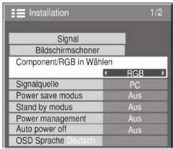 PANASONIC TH-50PH11ES - Wahl von Component/RGB IN Signalen - 4