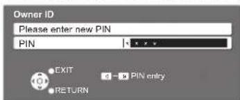 PANASONIC TH-42PX80BA - ① Enter the PIN number (4 digits) - 1