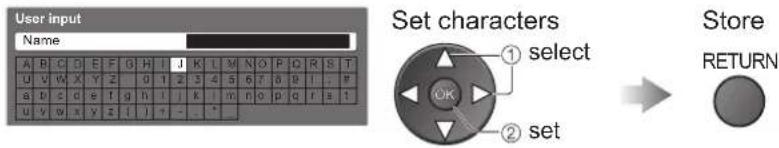 PANASONIC TH-42PX80BA - ■ Enter characters using alpha / numeric keys - 1