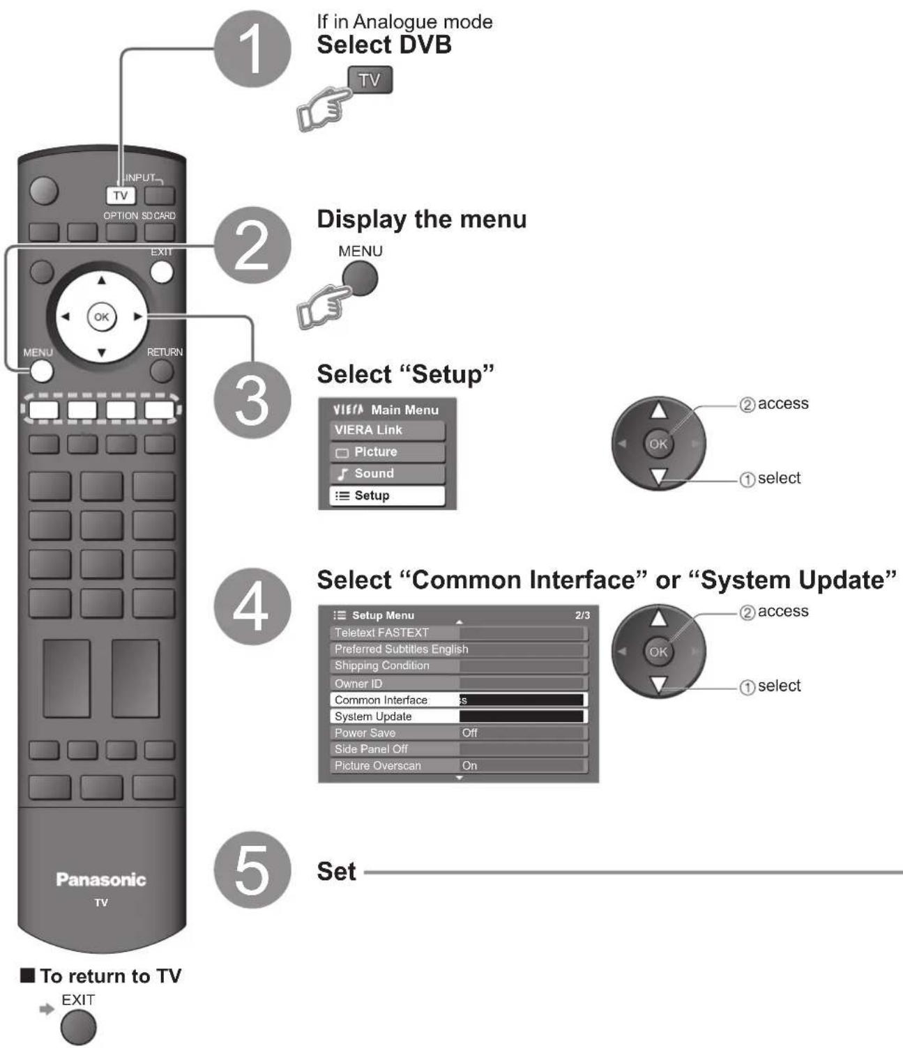PANASONIC TH-42PX80BA - DVB Settings (DVB mode) - 1