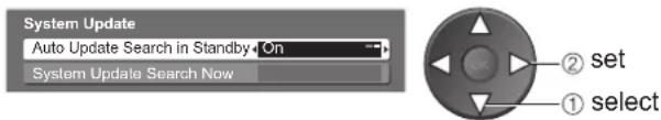 PANASONIC TH-42PX80BA - Select "Auto Update Search in Standby" and then set "On" or "Off" - 1