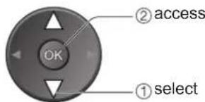 PANASONIC TH-42PX80BA - Select "Setup" - 2