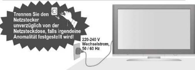 PANASONIC TH-42PX730E - Handhabung von Netzstecker und Netzkabel - 1