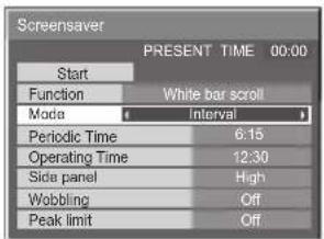 PANASONIC TH-42PWD7WS - Setup of Screensaver Time - 2