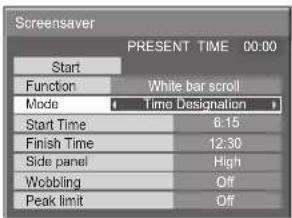 PANASONIC TH-42PWD7WS - Setup of Screensaver Time - 1