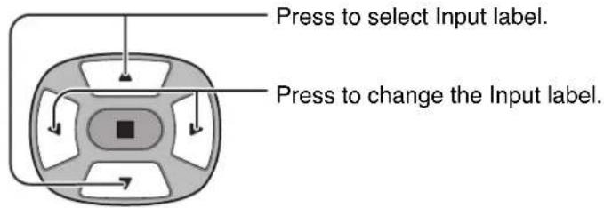 PANASONIC TH-42PWD7WS - Customizing the Input labels - 1