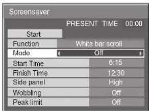 PANASONIC TH-42PWD7WS - Setup of Screensaver Time - 3